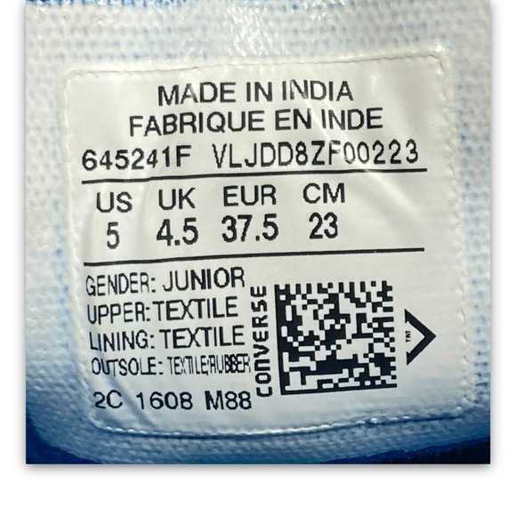 Converse Chuck Taylor All Star Sneakers 645241F Double Tongue Gray Blue Youth 5 - Picture 9 of 9